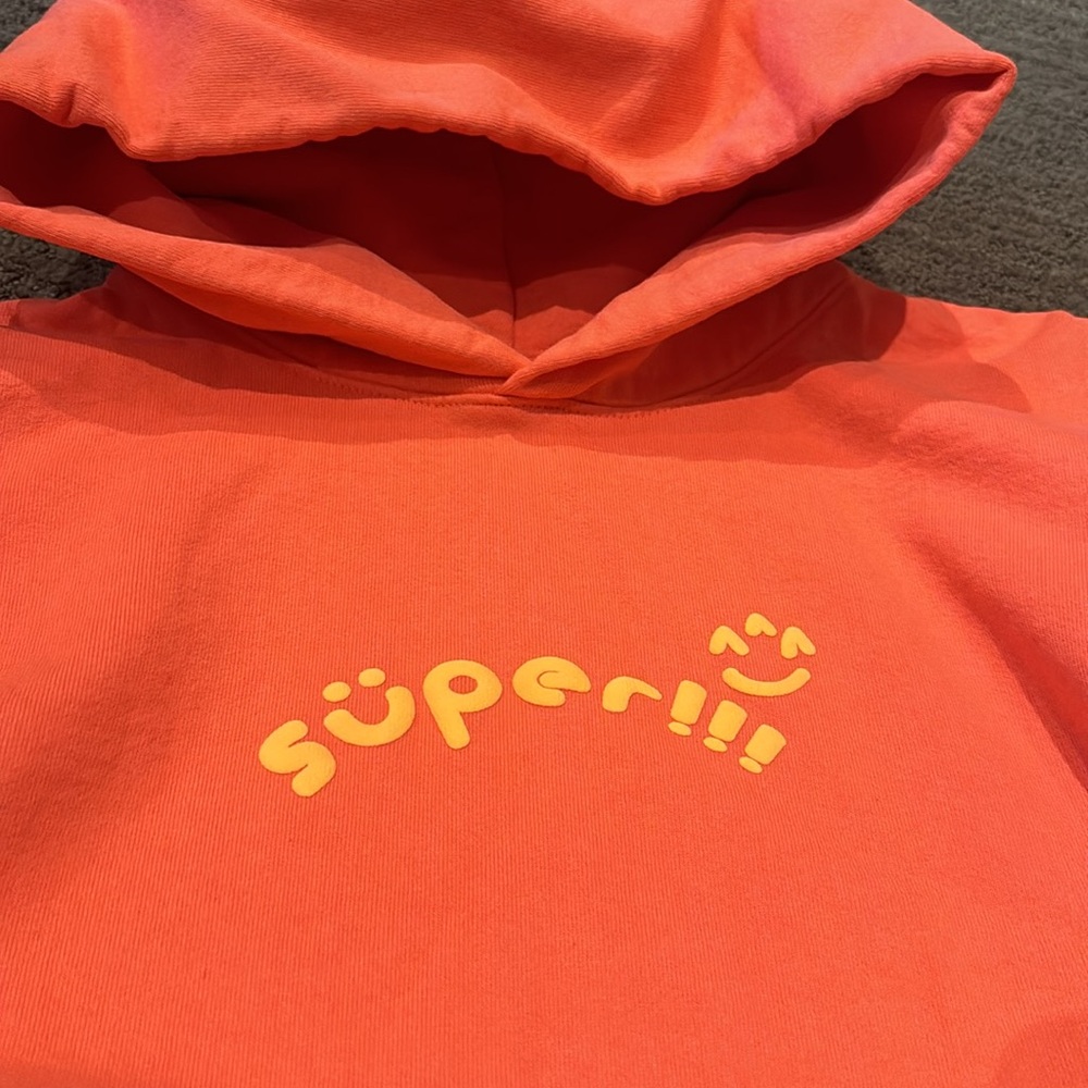 Superdry furbo hoodie orange size large